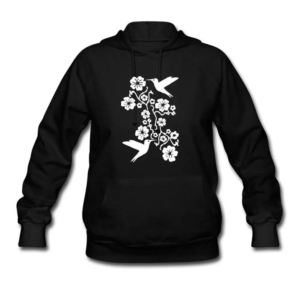 Чистый Хлопок Колибри И Цветы женская Толстовки | Женская одежда