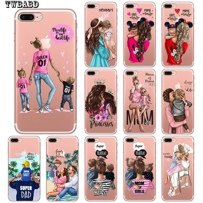 Каштановых волос для маленьких девочек Модная футболка Супермен мамы чехол