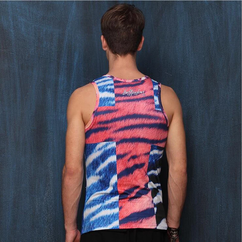 Для мужчин бака топ жилет 2018 лето 3D с принтом льва футболка Singlets рукавов Новый