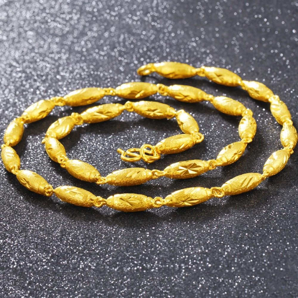 

Mens Necklace Yellow Gold Filled Classic Chain Jewelry 60cm