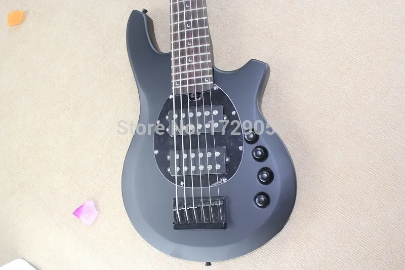 Free Shipping New Arrival Top Qulity Music Man Bongo Metal black 6 Strings Active Pickups Bass Guitar Musicman 2015 | Спорт и
