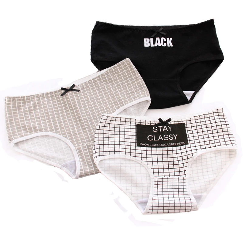 

3 Pcs/lot Panties Underwear Women's Cotton Briefs Girls Tanga Cute Underpants For Women Underwear Calcinhas Sexy Lingeries Panty