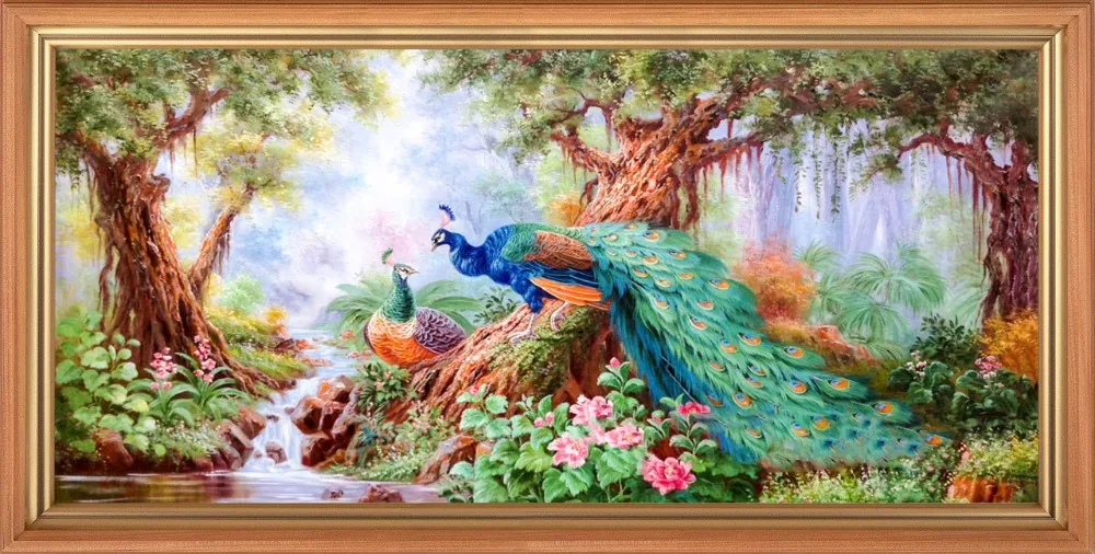 OUYIJIA 5D Diy Алмазная вышивка «Павлин» алмазная живопись вышивка крестиком Мозаика полный квадратный животные картины для дома хобби ремесла