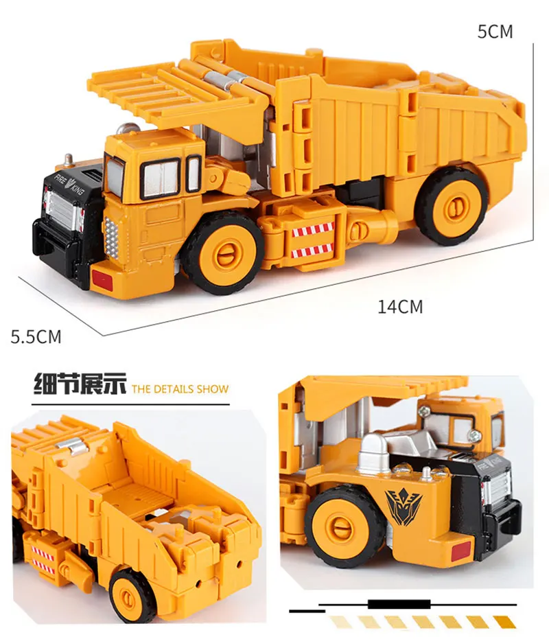 Diecasts игрушечные транспортные средства кран миксер бульдозер Трансформация Робот автомобиль металлический сплав автомобиль экскаватор грузовик модель 2 в 1 детские игрушки