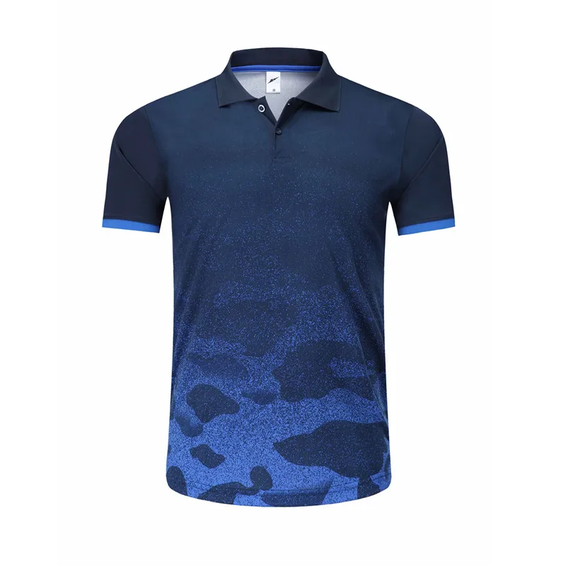 1804 dark blue Новинка, мужская спортивная одежда, быстросохнущая, дышащая, бадминтон и боулинг, рубашки для настольного тенниса, футболка для командной игры, волейбола, поло, майки, рубашки - Цвет: 1804 dark blue