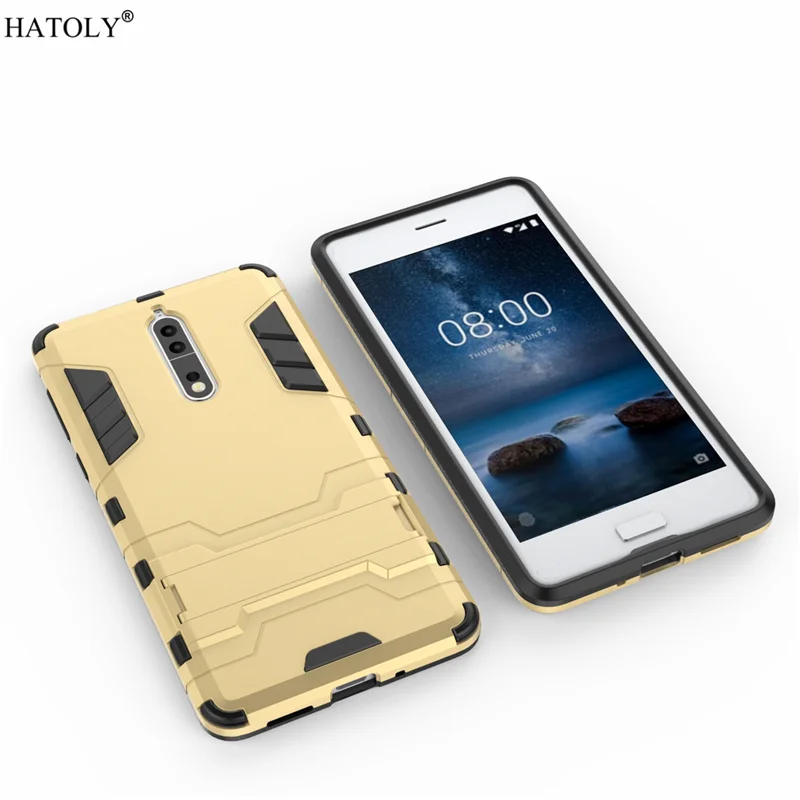 Чехол HATOLY для Nokia 8 резиновый защитный чехол с роботом тонкий жесткий 8|case for nokia|phone