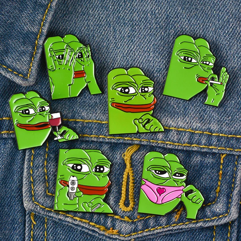 Высококачественная креативная шпилька для страшного человека значок с грустной