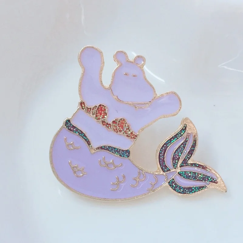Горячая эмалированная кисть для сигарет цветок цветков HAPPY CAMPES Hippo TJE звезда брошь