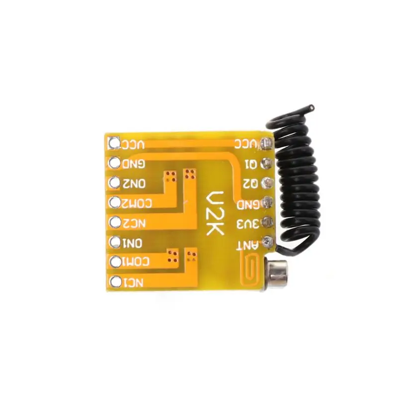 

Relay Remote Switch 2CH DC3.7V 4.2V 5V 6V 7.4V 8.4V 9V 12V Output 0V Dry Contact Relay Switching Value NO COM NC 315MHz 433MHz