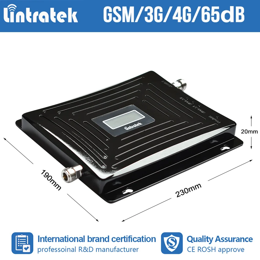 Lintratek 2G 3g 4G GSM WCDMA UMTS DCS LTE 900 1800 2100 МГц трехдиапазонный сотовый усилитель