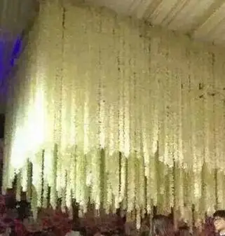 Goede 200 Stks/partij Kunstmatige Opknoping Orchideeën Planten Nep Zijde Bloem Wijnstok Voor Wedding Achtergrond Party Decoratie Levert Nieuwe Aankomst