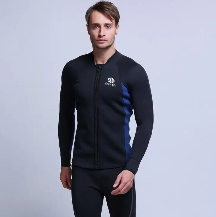 3 мм все черные мужские куртки для серфинга хлор Дайвинг костюм теплая куртка