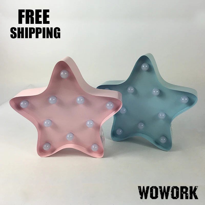 Шатер Letter LED Star свет 9 inch на батарейках Огни ночного лампа декоративный Up Letters