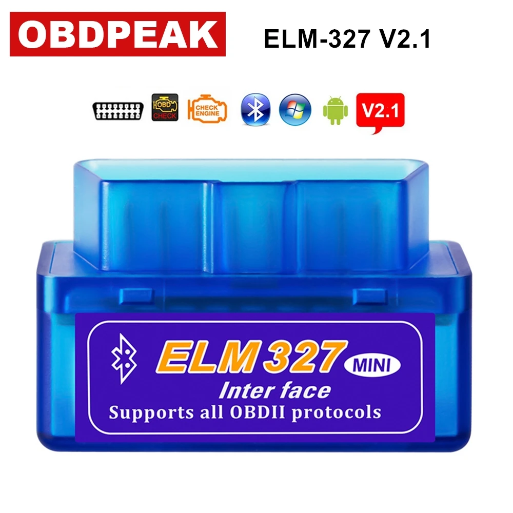 Супер Мини elm327 Bluetooth OBD2 V2.1 Elm 327 в 2 1 OBD Автомобильный диагностический сканер