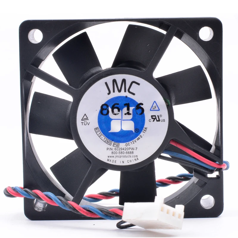 Оригинальный JMC 6015 12MS 6 см 12 В 0.15A Сервер питания шасси вентилятор