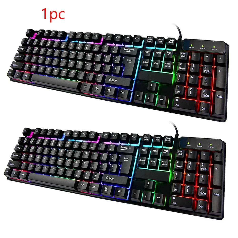 Водонепроницаемая Проводная клавиатура USB цветная для планшета универсальная