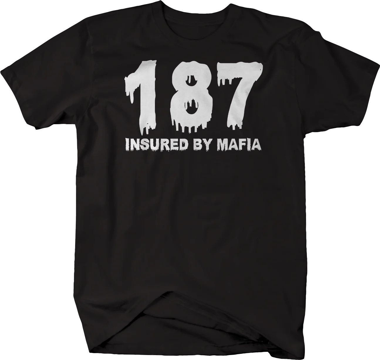 187 застрахованы Mafia Капель крови футболка|Мужские футболки| |