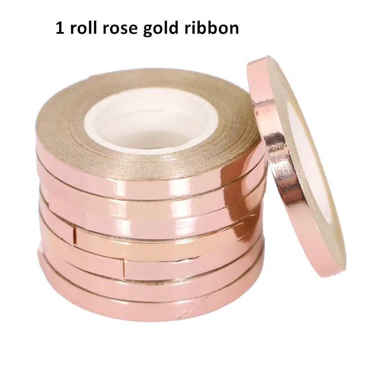 1pc rose gold ribbon 20 шт./компл. золото серебристый, черный воздушных шаров из латекса, 12 см со стразами для дня рождения шары для свадебной вечеринки Baby Shower Юбилей принадлежности для декора - Цвет: 1pc rose gold ribbon