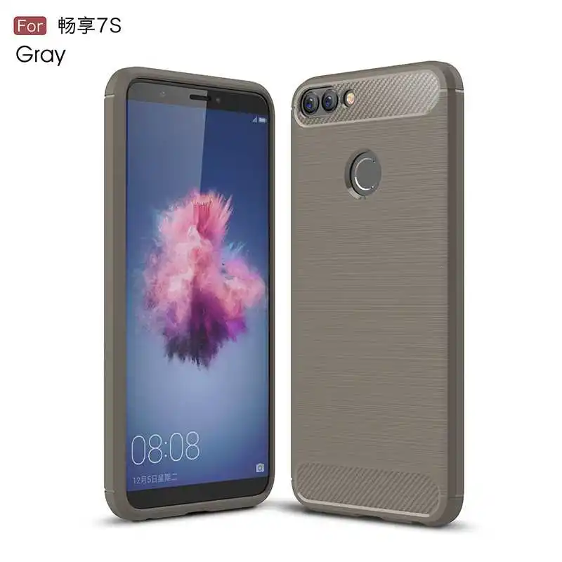 Mokoemi модный Ударопрочный Мягкий силиконовый чехол 5,6" для huawei P Smart чехол для huawei P Smart сотовый Чехол Для Телефона - Цвет: Gray