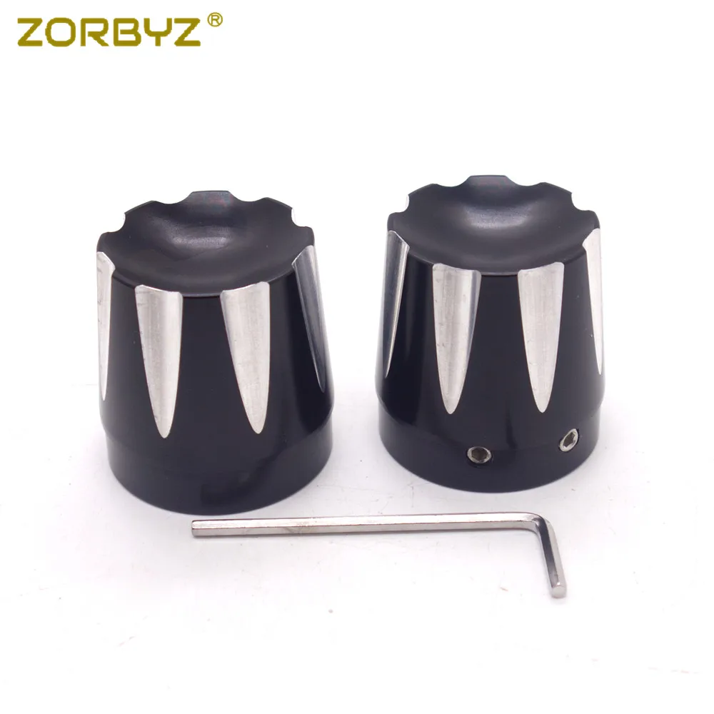 ZORBYZ черная крышка гайки для передней оси с ЧПУ Harley Dyna Road Glide King FLHT|edge cut|axle capsaxle cap nut