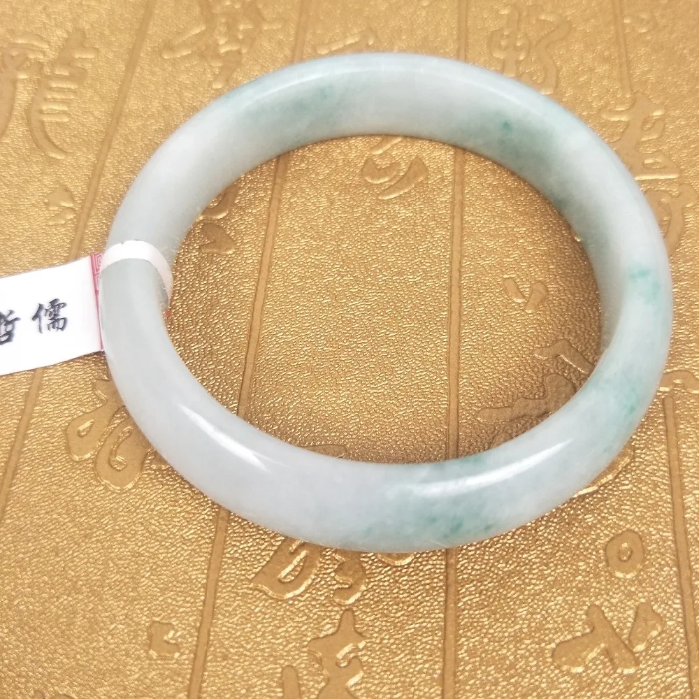 Send A certificate natural Jadeite bracelet Natural light green two-color 54-61mm female Princess Jewelry gift | Украшения и