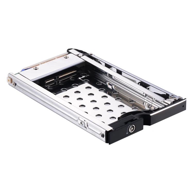 Black Uneatop ST8210 2.5in SATA алюминий жёсткий диск случае 2.5 HDD/SSD корпус горячей замены 6 Гбит/с жесткий диск Mobile Rack с С замочком - Цвет: Black