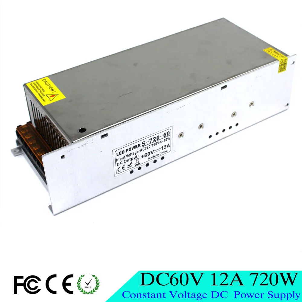 Блок питания для светодиодной ленты 720 Вт 60 В 12 а|switch power|switching power supplyswitching switch supply |