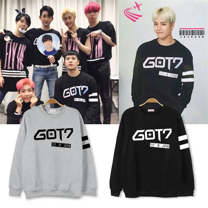 K pop/тонкие толстовки GOT7 FLY IN JAPAN 2016 Классическое однотонное хлопковое пальто