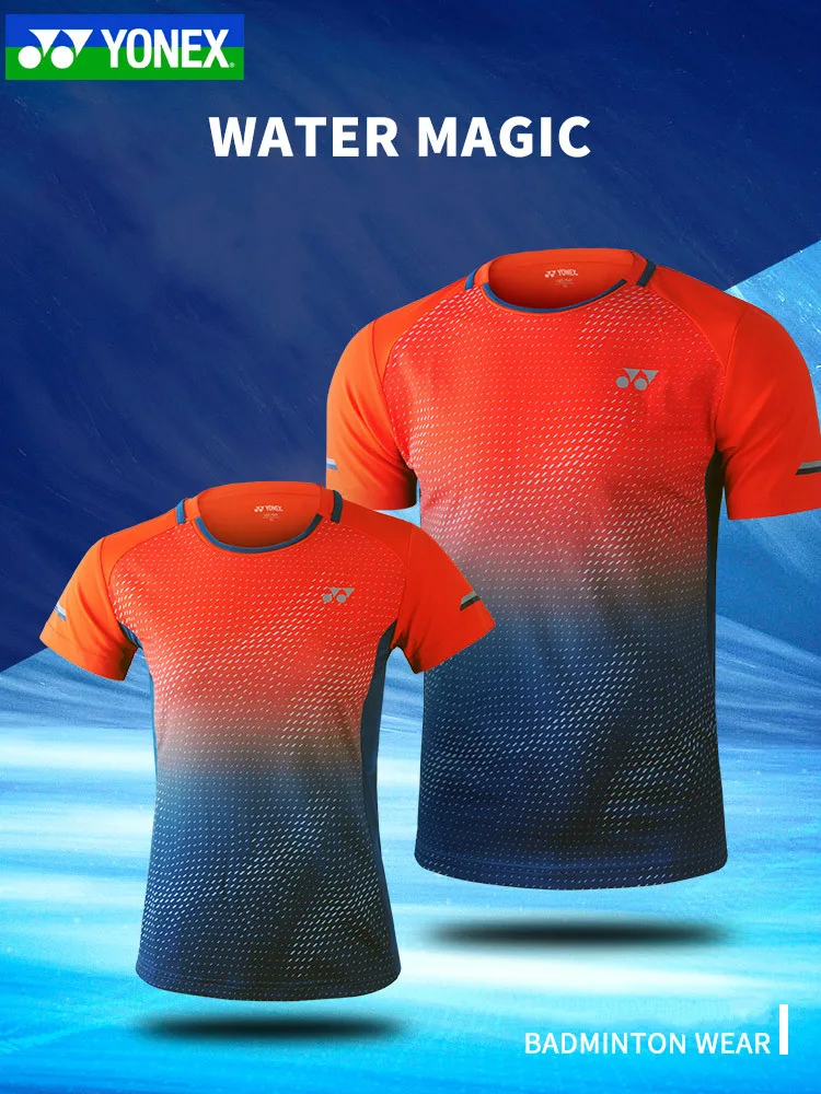 Yonex Yy мужские турны мужские футболки для бадминтона дышащие обычные спортивные футболки с коротким рукавом для женщин и мужчин