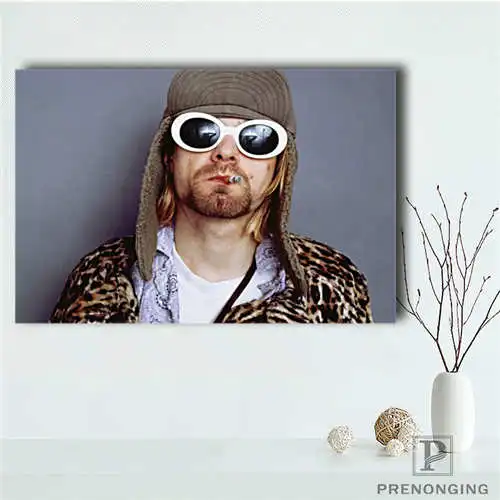 Изготовленный На Заказ Kurt Cobain (1) Печатный постер ткань стены искусства картины