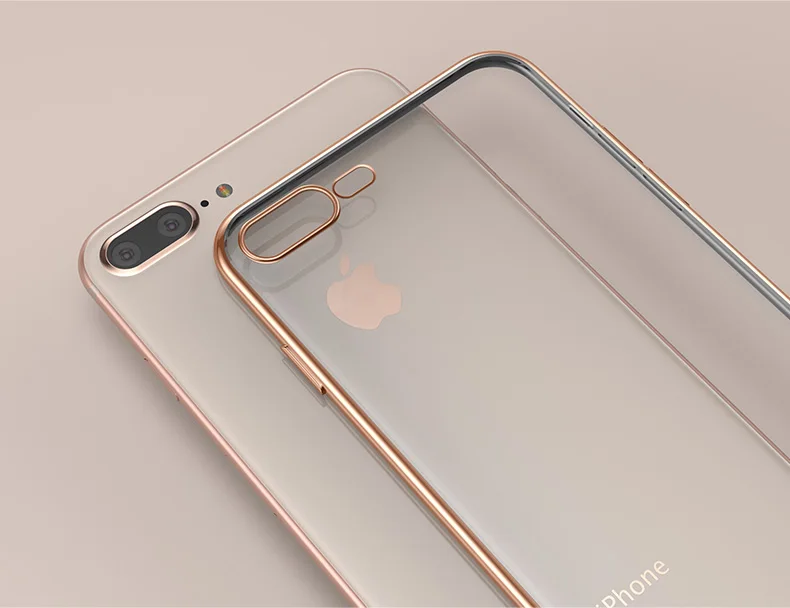 Роскошный обшивка прозрачный мягкий кремний чехол для телефона для iPhone 6 s 6S 7 7S iPhone 8 Plus X 10 11 Pro XR XS Max 5 5S 5SE Тонкий чехол
