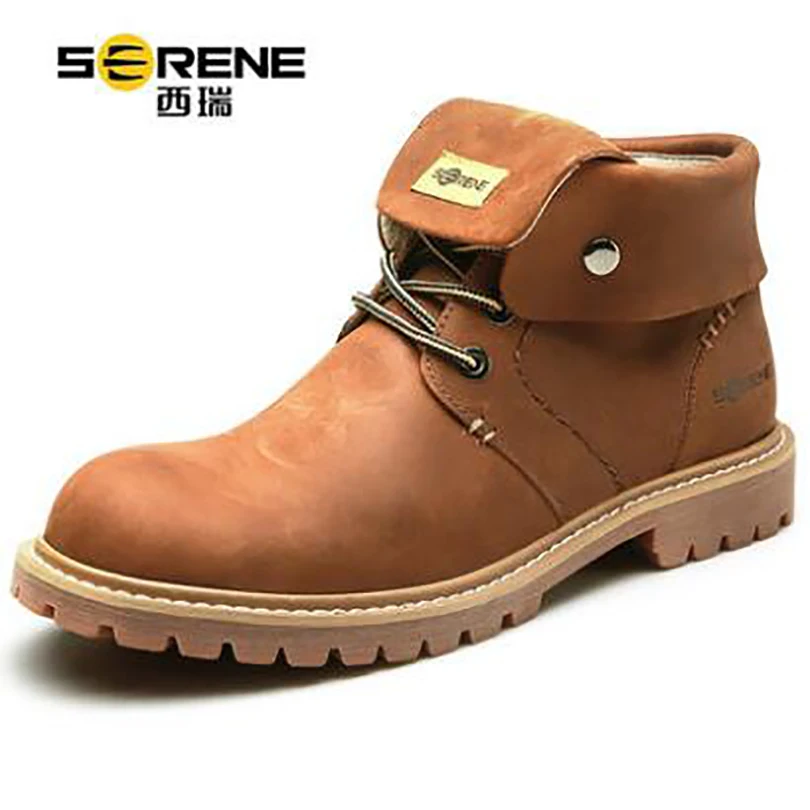 Ботинки Martin из воловьей кожи Мужской костюм натуральной Мужская обувь в