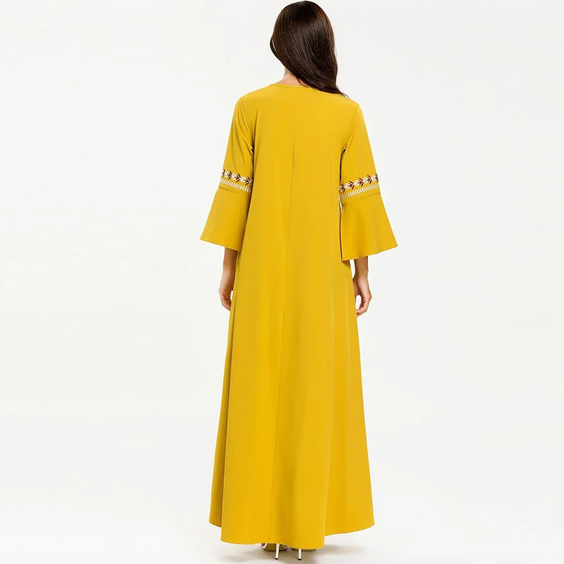Платье Кафтан Abaya Дубай Турция мусульманское платье хиджаб кафтан халат Musulmane Longue