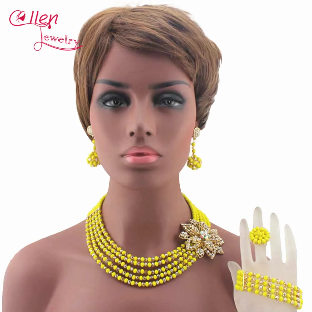 Ювелирный Комплект из колье серёг и браслета в африканском стиле | Украшения