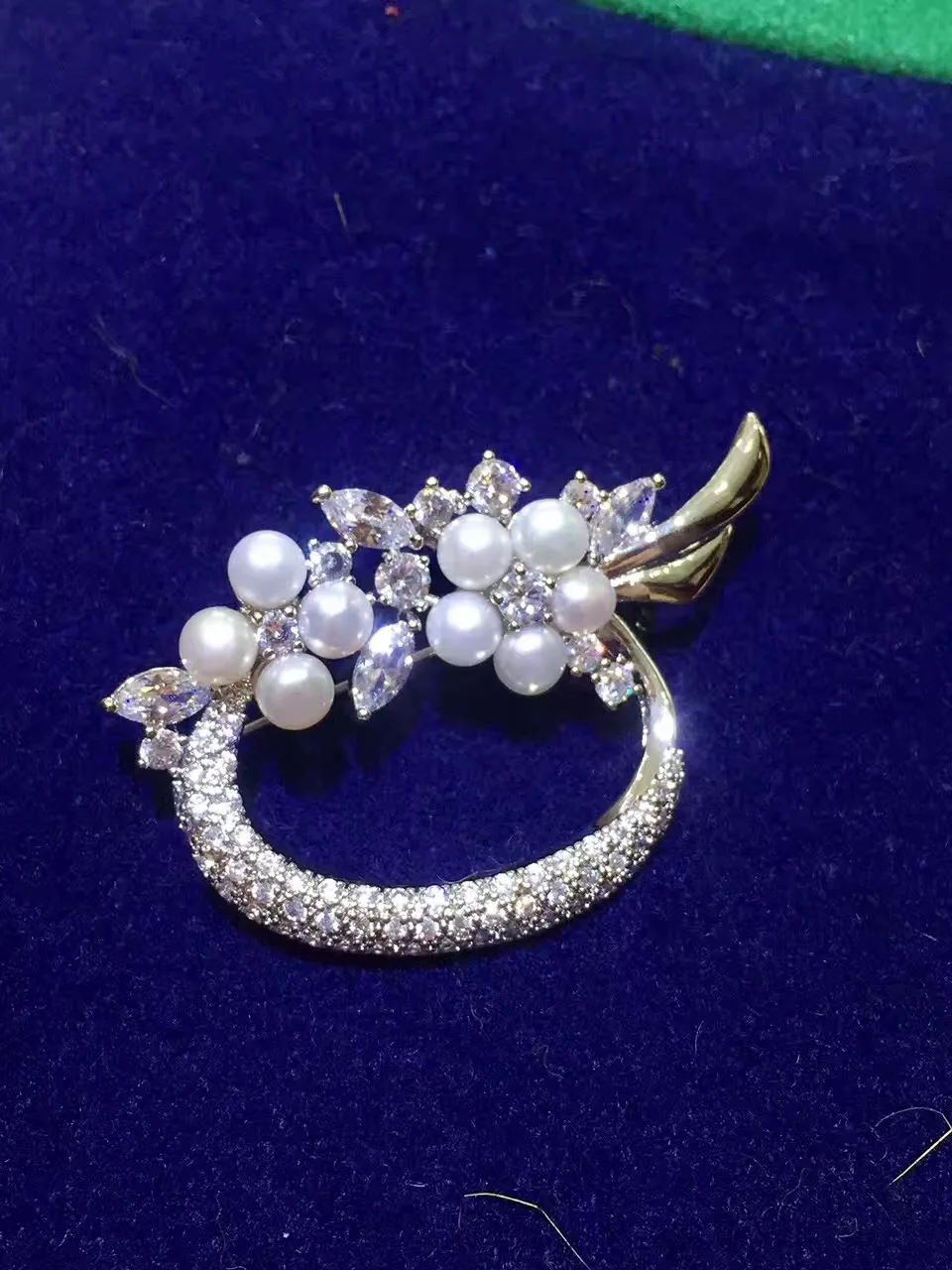 Natural And Real Pearl brooch Free shipping real 925 sterling silver | Украшения и аксессуары