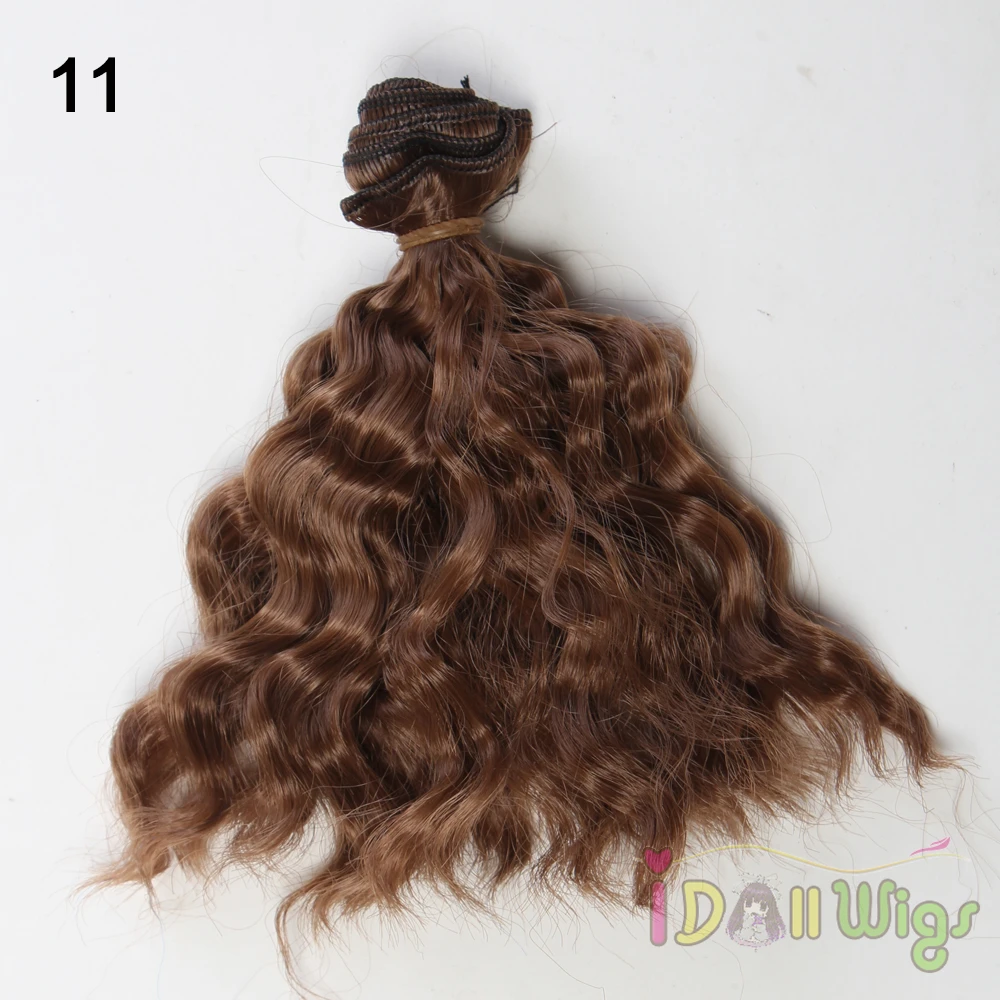 5 шт./лот 15*100 см волнистые кукольные волосы для наращивания шитья BJD/SD/Bly парики