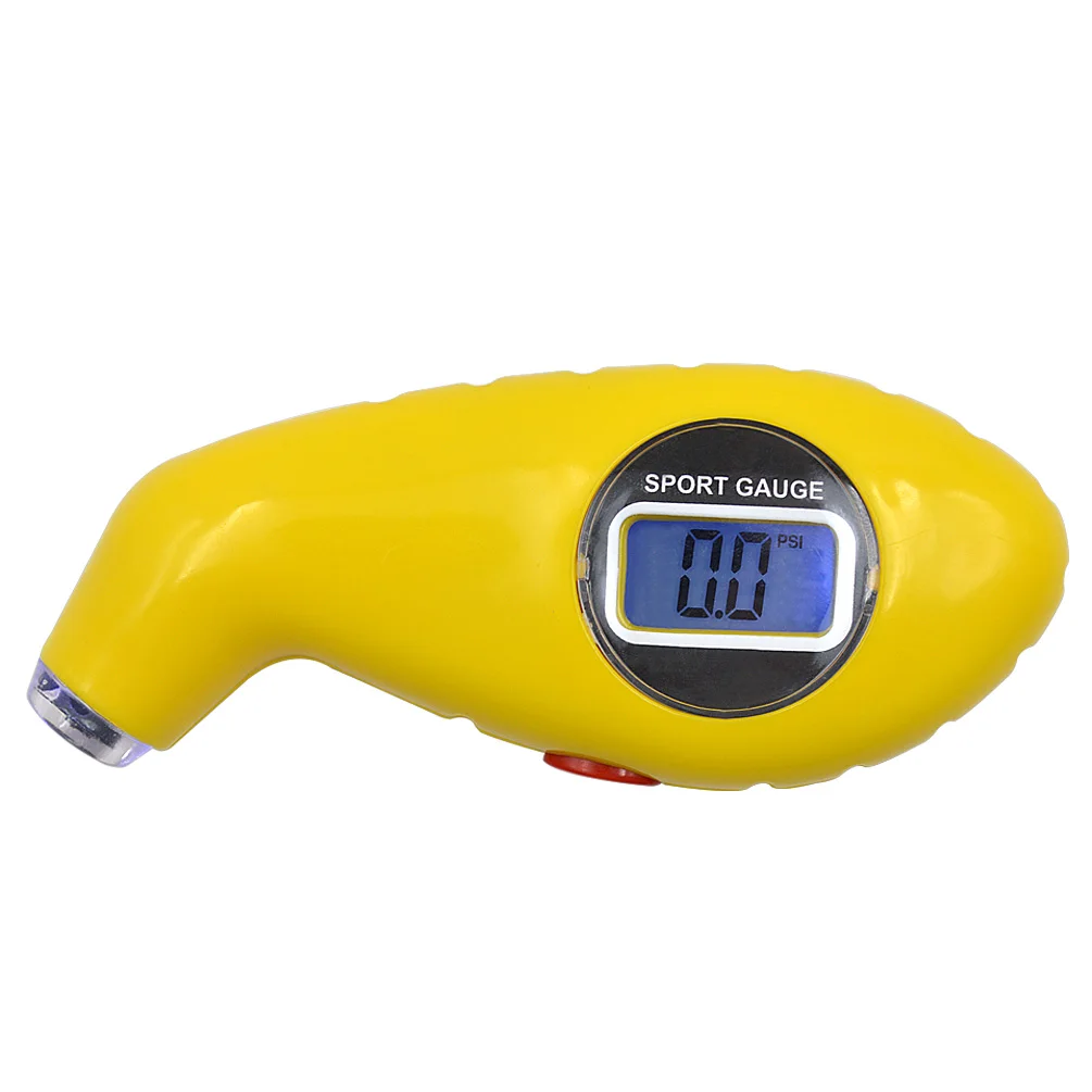Diagnostic Tools Yellow Tire Pressure Gauge Digital LCD Meter Manometer Barometers For Auto Car Motorcycle Wheel Air Tester | Автомобили и