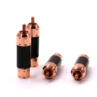 Высококачественный самодельный HIFI RCA штекер для пайки XLO stype Штекерный разъем Красный медный RCA соединительный кабель