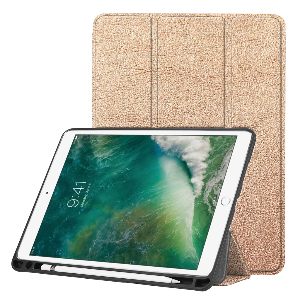 Чехол для iPad 7, 10,2,, ультра тонкий защитный чехол с держателем карандаша Apple, чехол для нового iPad 7, 10,2 дюймов, чехол