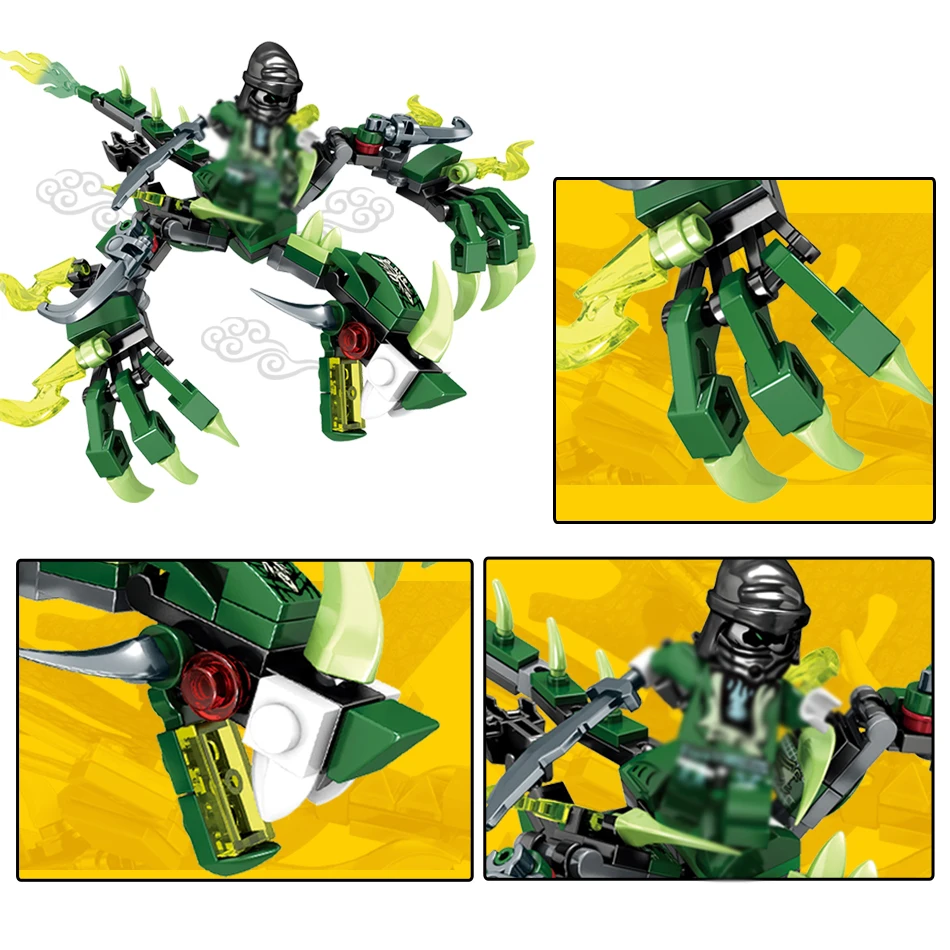 MIKU 4pcs/set Ninja Dragon Building Block Model Compatible Legoed City Action Figures Kids Gift DIY Toys For Children | Игрушки и хобби