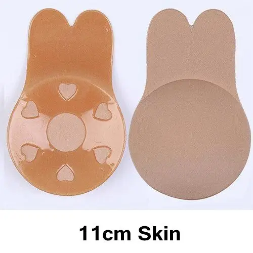 11cm skin Новая лента для подтяжки груди, женские самоклеющиеся силиконовые наклейки на соски, пуш-ап бюстгальтер, укороченный топ, Сексуальное белье аксессуары, 1 пара - Цвет: 11cm skin