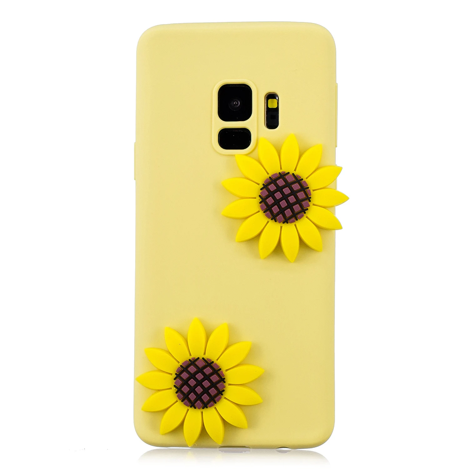 Мягкий кожаный TPU крышка для samsung Galaxy S9 Чехол горный хрусталь карамельного