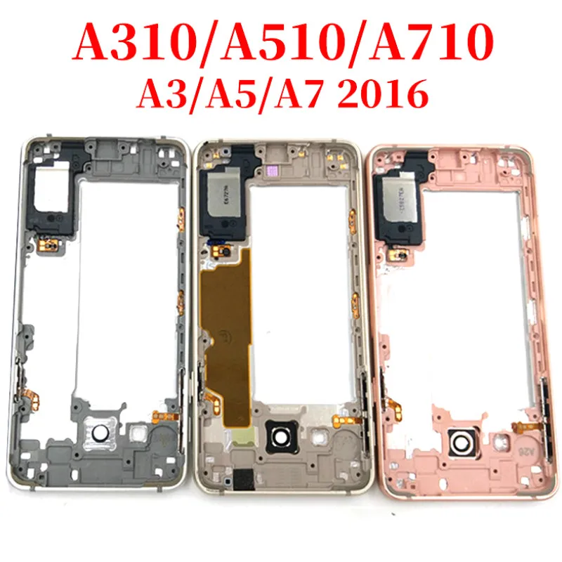Рамка для Samsung Galaxy A3 A5 A7 2016 A310 A510 A710 A310F A510F A710F средняя рамка панель корпус|Корпусы и