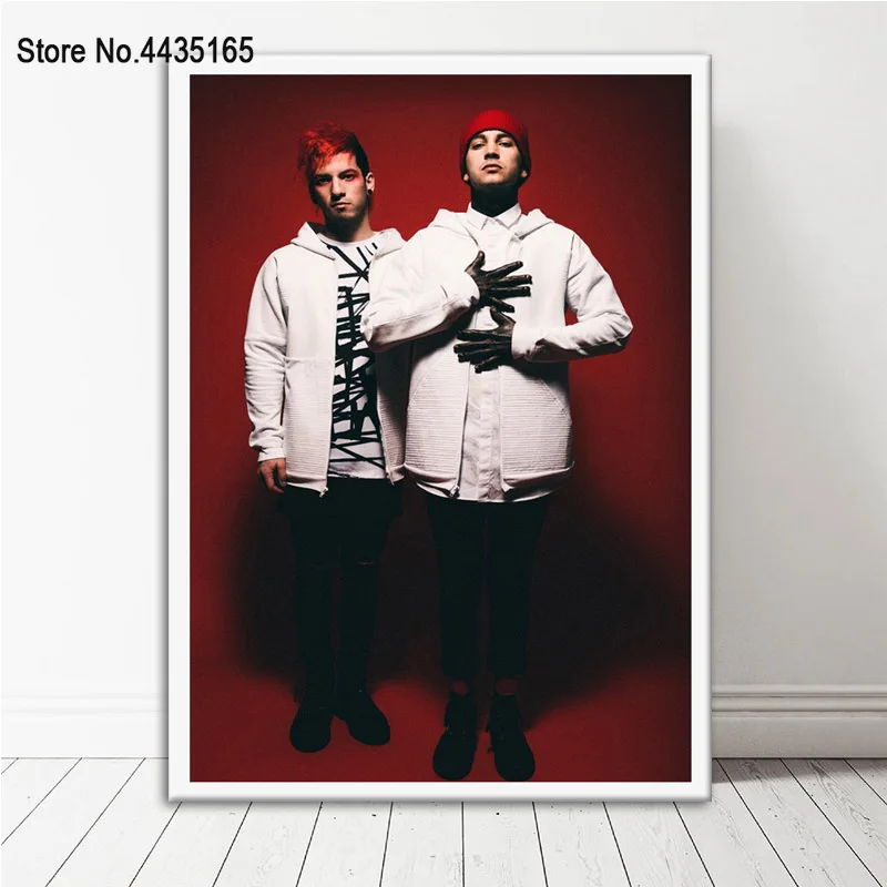 Плакат с изображением музыкальной группы Twenty One Pilots плакаты и принты на холсте