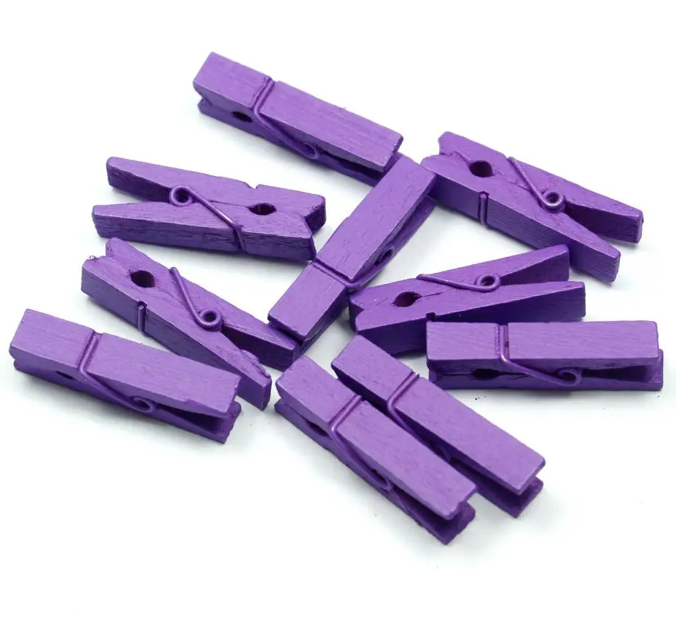 100pcs Colorful Wood Wooden Clothespins Clothes Pegs Pins For Home Office Wedding Party Baby Showers Decoration | Дом и сад