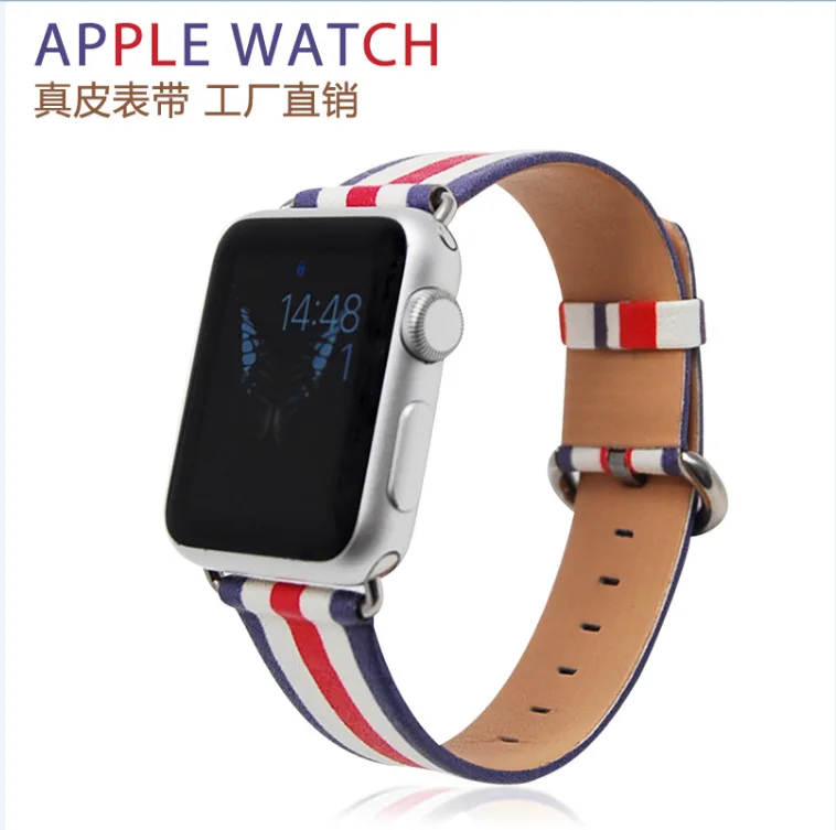 Высококачественная полоса из натуральной кожи ремешок для часов Apple Watch Iwatch 1 2 3