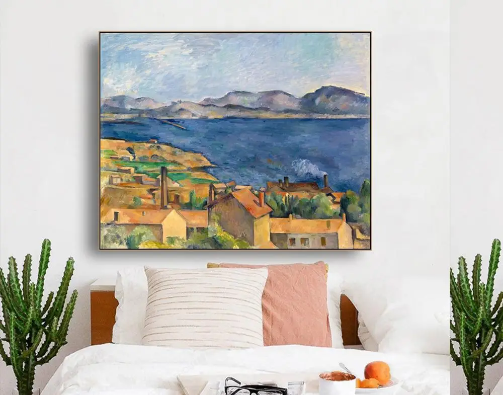 Estek Bay из Марселя Cezanne Wall Art Холст с печатью постера живопись каллиграфический