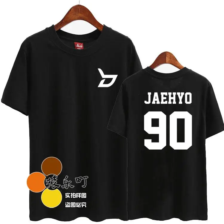 Черная Футболка Kpop с принтом логотипа и имени участника свободная летняя футболка коротким рукавом круглым