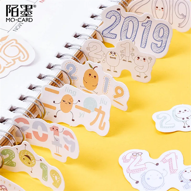 Мини 2019 наклейки с цифрами календарь наклейка для планировщика украшение