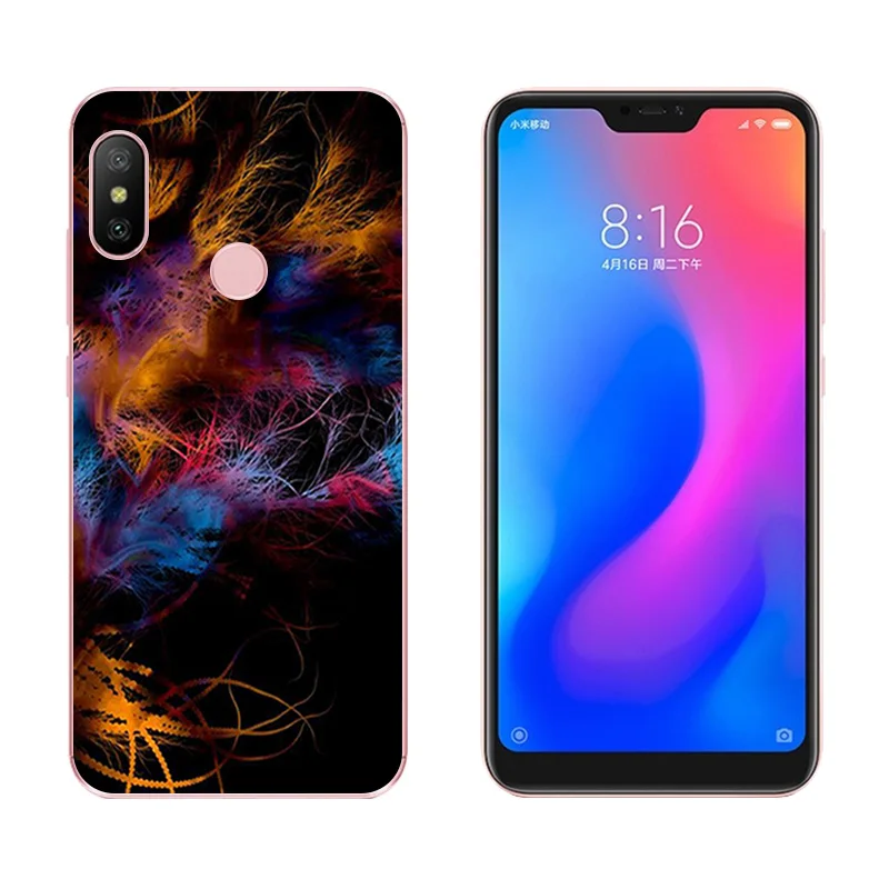 For Redmi 6 Pro / Xiaomi Mi A2 Lite Phone Case DIY Cover Soft TPU Silicon Piano Printing Mobile Bag 6Prime |